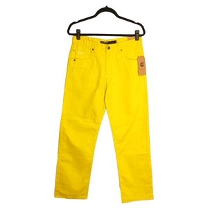 ROCAWEAR Vibrant Yellow Original Fit Straight Leg Colored Jeans 20 NWT